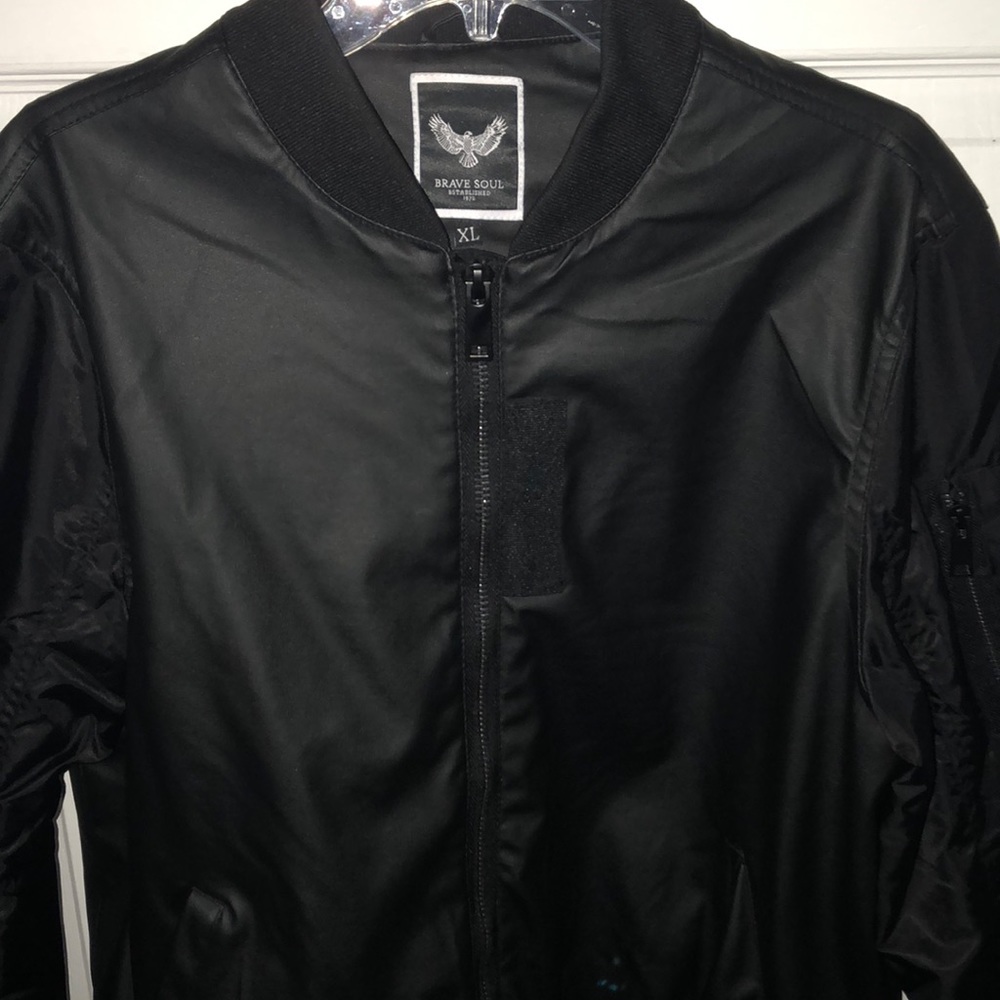 Leather material jacket. - Picture 2 of 4